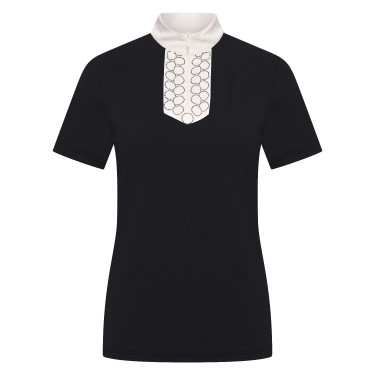 Polo da concorso a maniche corte Imperial Riding Shine da donna Nero