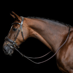 Redini Imperial Riding in gomma con rinforzo in nylon Marrone scuro Redini Imperial Riding in gomma con rinforzo in nylon Marrone scuro