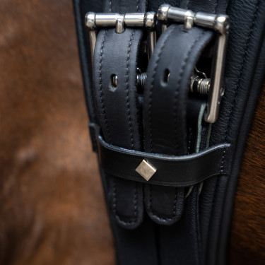 Sottopancia da dressage anatomico Imperial Riding con fibbie a rullo Nero