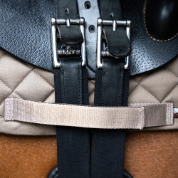 Cinghia da salto anatomica Imperial Riding con fibbie a rullo Nero