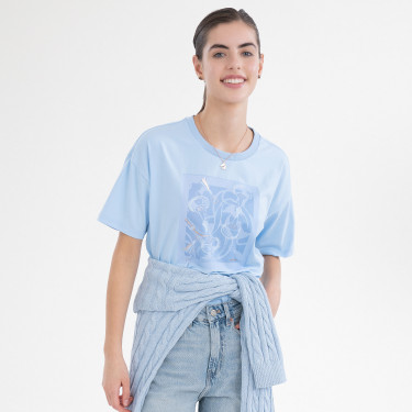 T-shirt a maniche corte HV Polo Jenny donna Blu polvere