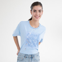 T-shirt a maniche corte HV Polo Jenny donna Blu polvere