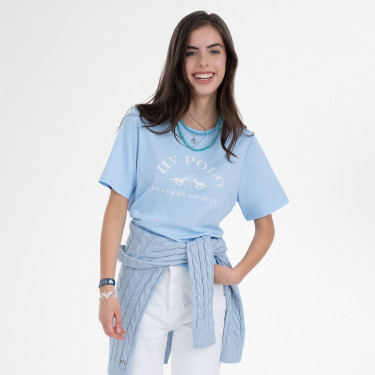 T-shirt a maniche corte da donna HV Polo Natalie Blu polvere