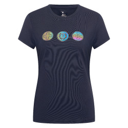 T-shirt a maniche corte Imperial Riding Holographics donna Marina Blu marino