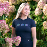 T-shirt a maniche corte Imperial Riding Holographics donna Marina Blu marino