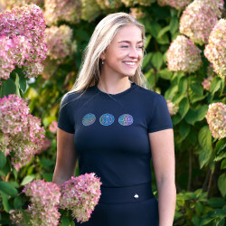 T-shirt a maniche corte Imperial Riding Holographics donna Nero T-shirt a maniche corte Imperial Riding Holographics donna Nero