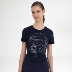 Top a maniche corte Euro-Star Mira donna Marina Blu marino