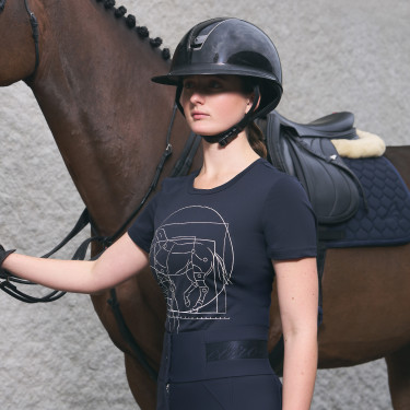 Top a maniche corte Euro-Star Mira donna Marina Blu marino