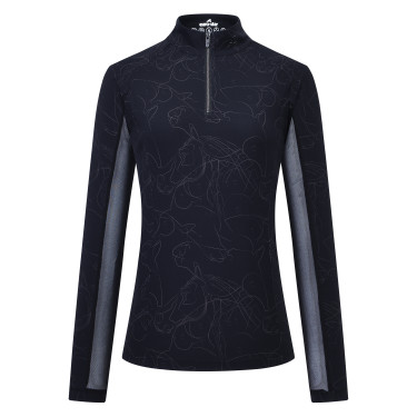 Top a maniche lunghe Euro-Star Joline donna Nero