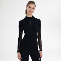 Top a maniche lunghe Euro-Star Joline donna Nero