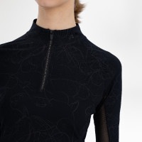Top a maniche lunghe Euro-Star Joline donna Nero