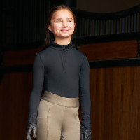 Top a maniche lunghe Imperial Riding Jamy mesh Bambini Nero