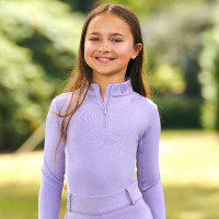 Top a maniche lunghe Imperial Riding Jamy mesh Bambini Glicina Viola Top a maniche lunghe Imperial Riding Jamy mesh Bambini Glicina Viola