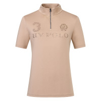 Top tecnico a maniche corte HV Polo Favourite donna Champagne Beige