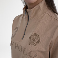 Top tecnico a maniche corte HV Polo Favourite donna Champagne Beige
