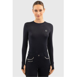 T-shirt a maniche lunghe Harcour Bluvea donna Marina Blu marino