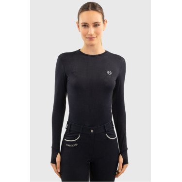 T-shirt a maniche lunghe Harcour Bluvea donna Marina Blu marino