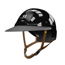 Casco Mips Flex-on Armet nero visiera Angel Star sottogola marrone