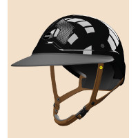 Casco Mips Flex-on Armet nero visiera Unisex Star sottogola marrone Casco Mips Flex-on Armet nero visiera Unisex Star sottogola marrone
