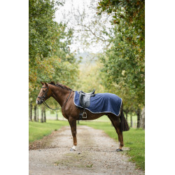 Coperta posteriore Horseware Rambo in pile impermeabile Marino / temporale / grigio argento Blu marino