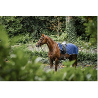 Coperta posteriore Horseware Rambo in pile impermeabile Marino / temporale / grigio argento Blu marino