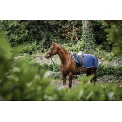 Coperta posteriore Horseware Rambo in pile impermeabile Marino / temporale / grigio argento Blu marino