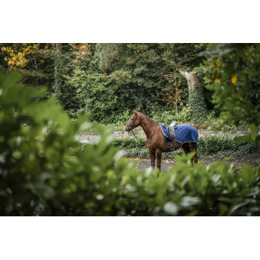 Coperta posteriore Horseware Rambo in pile impermeabile Marino / temporale / grigio argento Blu marino