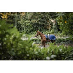 Coperta posteriore Horseware Rambo in pile impermeabile Marino / temporale / grigio argento Blu marino