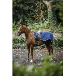 Coperta posteriore Horseware Rambo in pile impermeabile Marino / temporale / grigio argento Blu marino