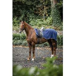 Coperta posteriore Horseware Rambo in pile impermeabile Marino / temporale / grigio argento Blu marino