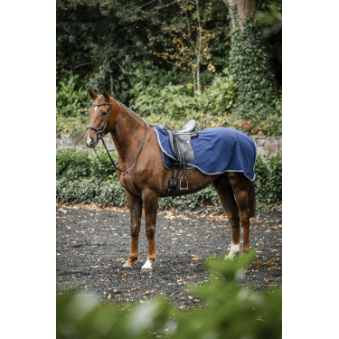 Coperta posteriore Horseware Rambo in pile impermeabile Marino / temporale / grigio argento Blu marino