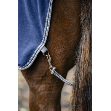Coperta posteriore Horseware Rambo in pile impermeabile Marino / temporale / grigio argento Blu marino
