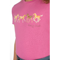 Kinder T-shirt Pony Club HKM Bianco