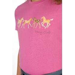 Kinder T-shirt Pony Club HKM Rosa