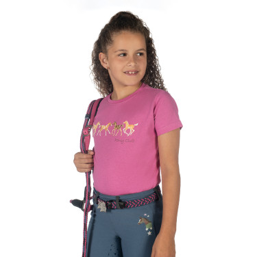 Kinder T-shirt Pony Club HKM Rosa