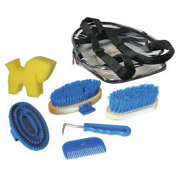 Set di toelettatura 7 pezzi in zaino Kerbl Blu Set di toelettatura 7 pezzi in zaino Kerbl Blu