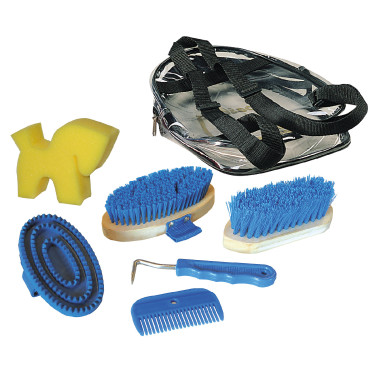 Set di toelettatura 7 pezzi in zaino Kerbl Blu Set di toelettatura 7 pezzi in zaino Kerbl Blu