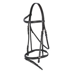 Briglia Cavallo da Tiro in Cuoio Nero