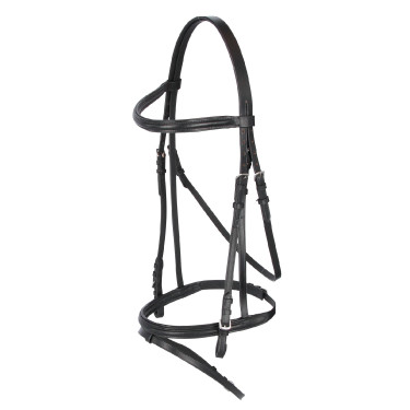 Briglia Cavallo da Tiro in Cuoio Nero