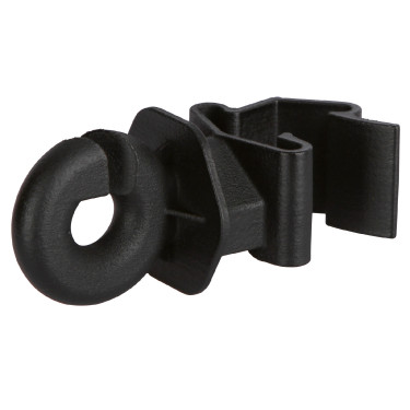 Isolatore ad anello con clip per T-Post AKO confezione da 25 Nero Isolatore ad anello con clip per T-Post AKO confezione da 25 Nero
