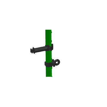 Isolatore ad anello con clip per T-Post AKO confezione da 25 Nero Isolatore ad anello con clip per T-Post AKO confezione da 25 Nero