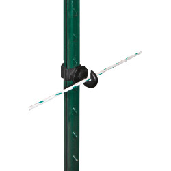 Isolatore ad anello con clip per T-Post AKO confezione da 25 Nero Isolatore ad anello con clip per T-Post AKO confezione da 25 Nero
