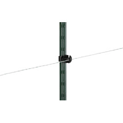 Isolatore ad anello con clip per T-Post AKO confezione da 25 Nero Isolatore ad anello con clip per T-Post AKO confezione da 25 Nero