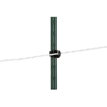 Isolatore ad anello con clip per T-Post AKO confezione da 25 Nero Isolatore ad anello con clip per T-Post AKO confezione da 25 Nero