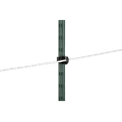 Isolatore ad anello con clip per T-Post AKO confezione da 25 Nero Isolatore ad anello con clip per T-Post AKO confezione da 25 Nero