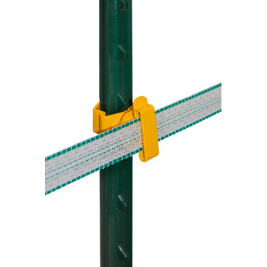 Isolatore per nastro T-Post AKO confezione da 25 Giallo Isolatore per nastro T-Post AKO confezione da 25 Giallo