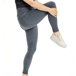 Pantaloni Horseware Newmarket a vita media con grip al ginocchio Orchidea indaco Viola Pantaloni Horseware Newmarket a vita media con grip al ginocchio Orchidea indaco Viola