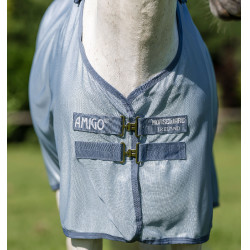 Coperta antimosche per pony Amigo® Bug Rug Plus Blu mélange / blu / argento
