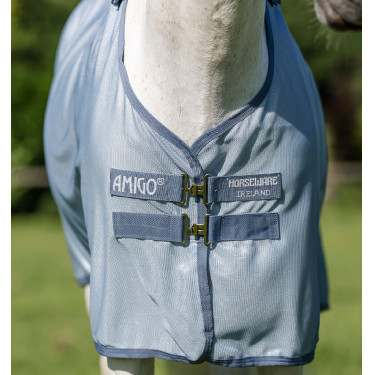 Coperta antimosche per pony Amigo® Bug Rug Plus Blu mélange / blu / argento