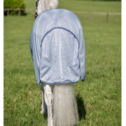 Coperta antimosche per pony Amigo® Bug Rug Plus Blu mélange / blu / argento